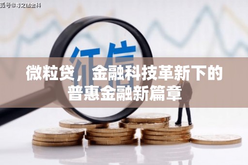 亚东微粒贷，金融科技革新下的普惠金融新篇章
