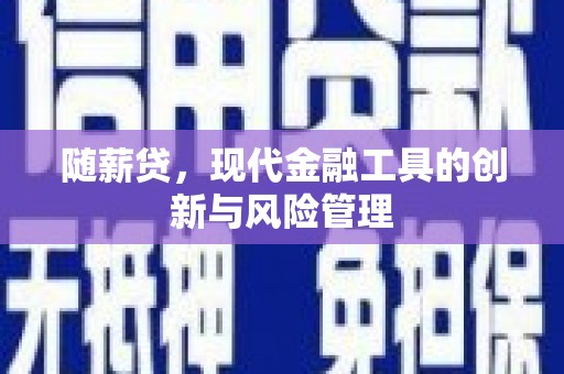亚东随薪贷，现代金融工具的创新与风险管理