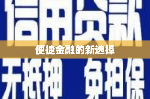 亚东便捷金融的新选择