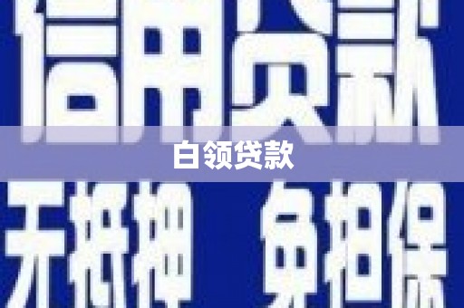 亚东白领贷款