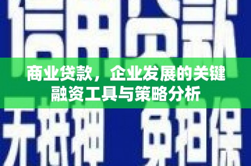 亚东商业贷款，企业发展的关键融资工具与策略分析