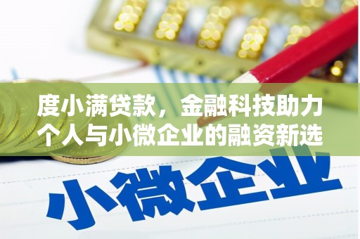 亚东度小满贷款，金融科技助力个人与小微企业的融资新选择