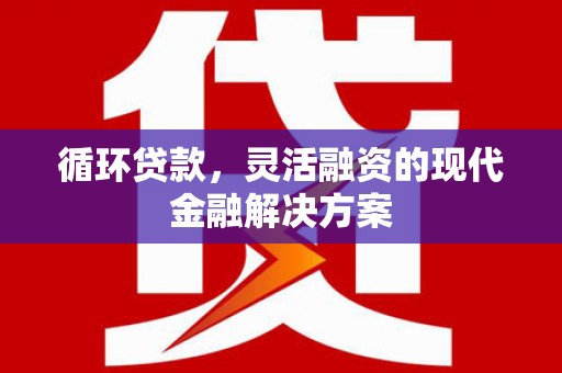 亚东循环贷款，灵活融资的现代金融解决方案