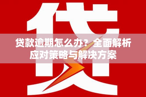 亚东贷款逾期怎么办？全面解析应对策略与解决方案
