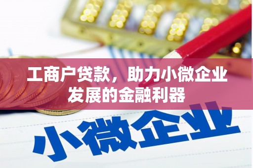 亚东工商户贷款，助力小微企业发展的金融利器