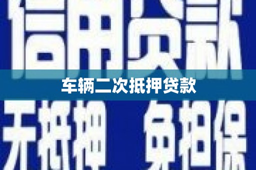 亚东车辆二次抵押贷款