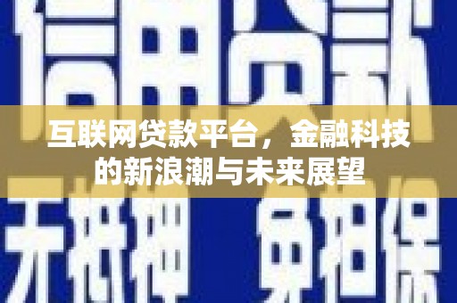亚东互联网贷款平台，金融科技的新浪潮与未来展望
