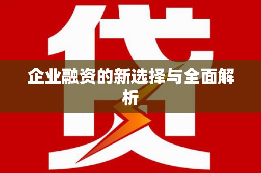 亚东企业融资的新选择与全面解析