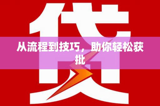 亚东从流程到技巧，助你轻松获批